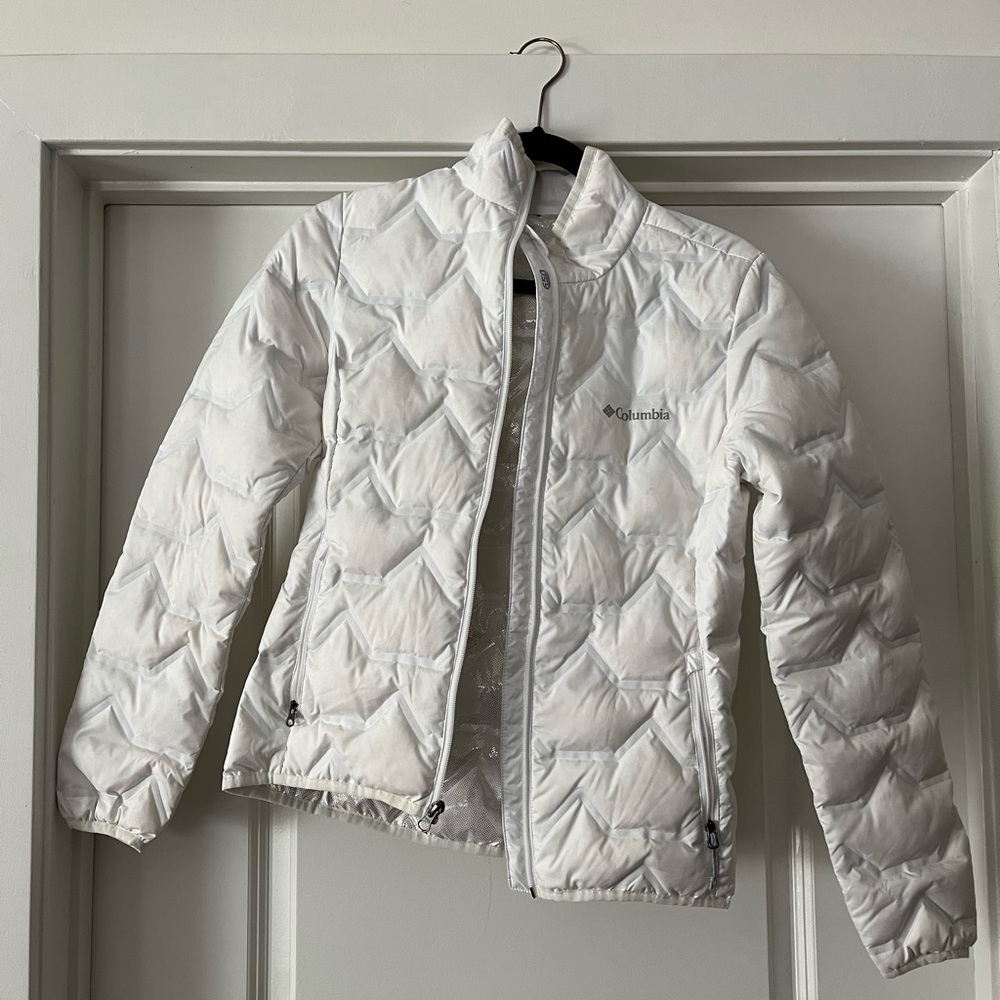 Columbia White Puffer Jacket